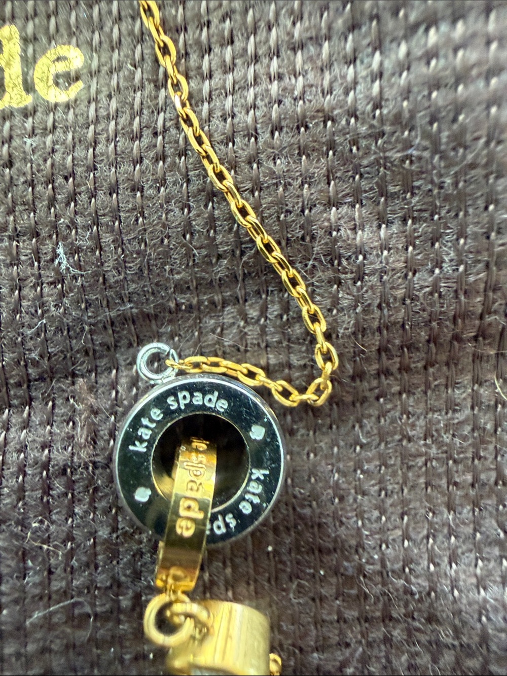 kate spade Adjustable Gold Chain Bracelet with Clear Crystal Accents - Picture 3 of 5